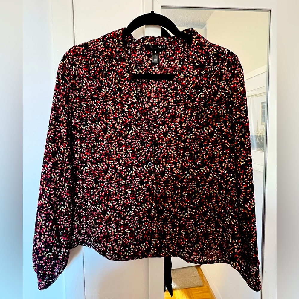 Aqua Multicolor Blouse | Size XS